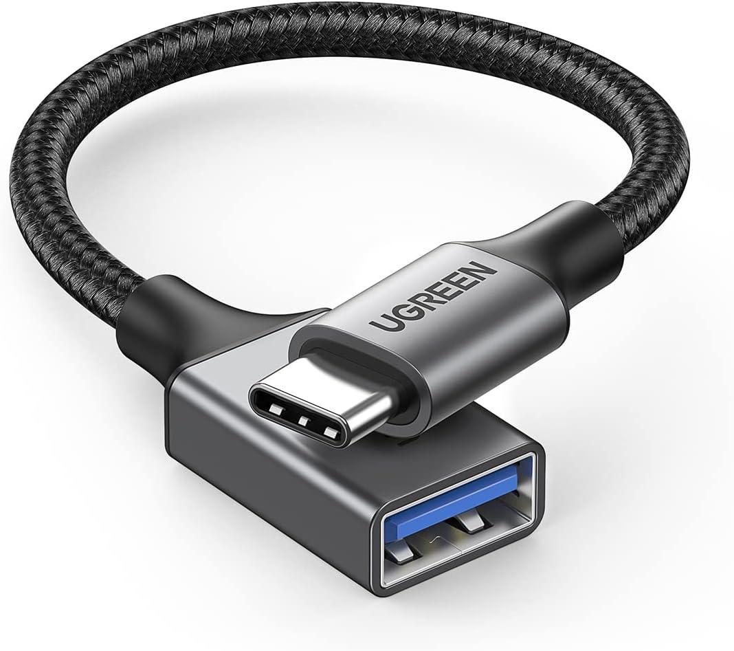 Кабель перехідник Ugreen Type-C to USB 3.1 OTG адаптер 15СМ Black (US378)