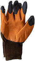 Перчатки комбинированные с нитриловым покрытием (коричнево-терракотовые)
