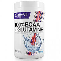 Амінокомплекс для спорту OstroVit BCAA + Glutamine 500 g /50 servings/Pure