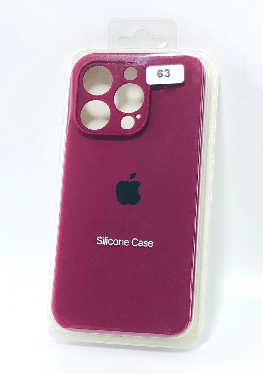 Чохол для телефону iPhone 12ProMax Silicone Case FULL №63 burgundy (4you)