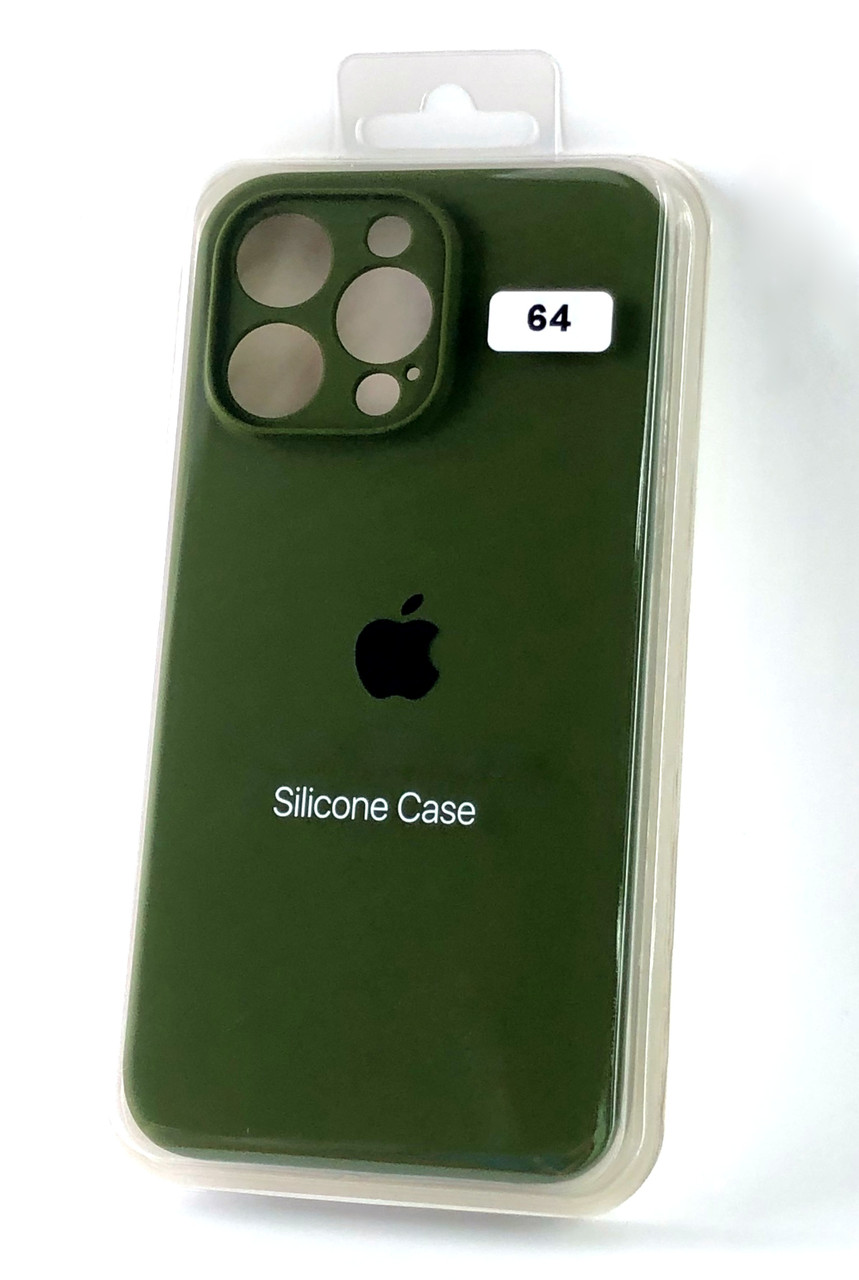 Чохол для телефону iPhone 14ProMax Silicone Case original FULL Camera №64 olive green (4you)
