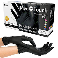 Нитриловые перчатки MedTouch Black, XS (5-6), черные, 100 шт