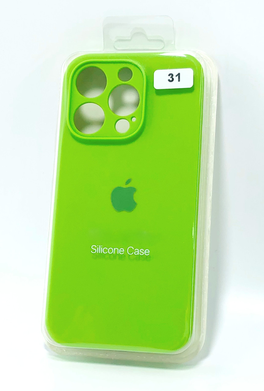 Чохол для телефону iPhone 14ProMax Silicone Case original FULL Camera №31 lime green (4you)