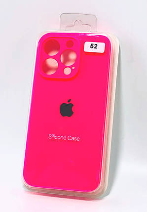 Чохол силіконовий для телефону iPhone 13Pro Silicone Case Orig FULL Camera №52 ultra pink 4you, фото 1