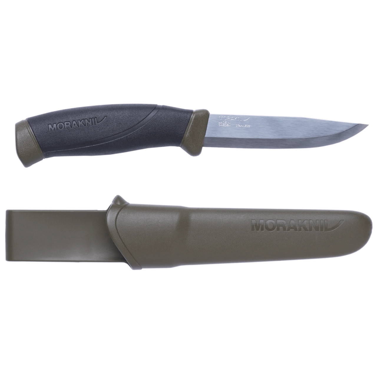 Туристичний ніж із чохлом Morakniv Companion (S) Military Green Нержавіюча сталь (11827)