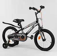 Детский 2-х колесный велосипед со вспомогательными колесами 16'' CORSO