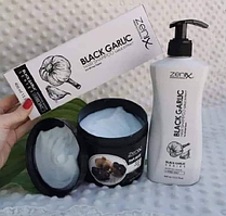 BESTSELLER! Професійний набір для волосся з екстрактом чорного часнику проти випадання волосся Zenix (шампунь + маска)