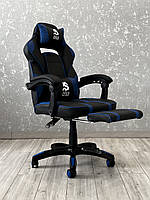 Кресло геймерское Pro Gaming Deus игровое черно-синее компьютерное