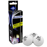 Набор мячей для настольного тенниса 3 штуки DONIC MT-608540 CHAMPION 3star (пластик, d-40мм, белый) (PT0550)