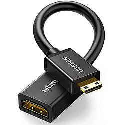 Перехідник адаптер Ugreen Mini HDMI to HDMI 2.0 4K 60 Hz 0.5 м Black (HD168)