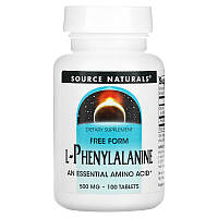 Фенилаланин Source Naturals L-Phenylalanine 500 mg 100 Tabs