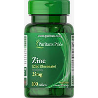 Микроэлемент Цинк Puritan's Pride Zinc Gluconate 25 mg 100 Tabs