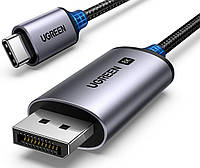 Кабель Ugreen USB-C to DisplayPort 1.4 Cable 8K@60Hz 4K@240Hz 2 м Black (CM556)
