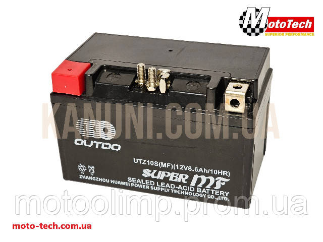 Аккумулятор АКБ OUTDO UTZ10S (MF) гелевий  (Довжина 150мм, ширина 83мм, висота 93мм)