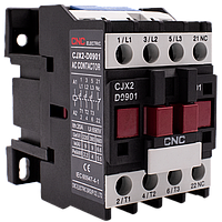 Пускатель электромагнитный CJX2-0901, 9A, АС3, катушка 380В, 1NС, 4кВт, CNC