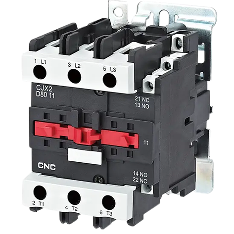 Пускач електромагнітний CJX2-8011, 80A, АС3, котушка 220В, NO+NC, 37кВт, CNC, фото 2