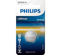 Літієва батарейка Philips CR2025 Lithium CR2025/01B 3В