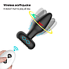 Анальна пробка Vibrotating Plug з вібрацією та обертанням з дистанційним керуванням 3,3 см анальний вібратор (10 швидкостей), фото 7