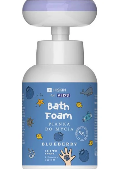 Піна для рук і тіла з ароматом чорниці HiSkin Kids Bath Foam Blueberry 300 мл, фото 1