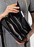 Сумка жіноча фактурна чорна Oliaver сумка, фото 7