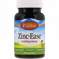 Микроэлемент Цинк Carlson Labs Zinc Ease 10 mg 42 Lozenges Lemon