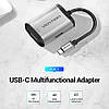 USB-хаб Vention 4in1 USB C HUB адаптер Type-C до 4K HDMI + USB3.0 + VGA + PD HUB Gray (TFAHB), фото 6