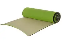 Двухслойный коврик для занятий фитнесом и йогой MS 0613-1-GRG Йогамат 183x61 см толщиной 6 мм Серо-зеленый