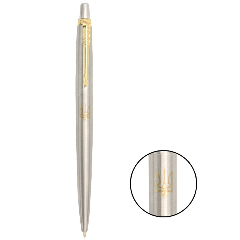 Ручка Parker кулькова JOTTER 17 SS GT BP Герб України золотий (16032_T001g)