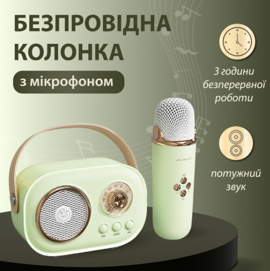 Портативная колонка с микрофоном Platinum C-20, Мини караоке детское, Беспроводная колонка с микрофоном для де - фото 2 - id-p2105169992