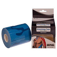 Кінезіо тейп у рулоні еластичний пластир Zelart 7,5 см х 5 м Kinesio tape BC-0842-7_5 Кмуфляжно-синій