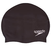 Шапочка для плавания Детская Speedo Plain Flat Silicone cap 8709931959 One Size Черный (SK001018)