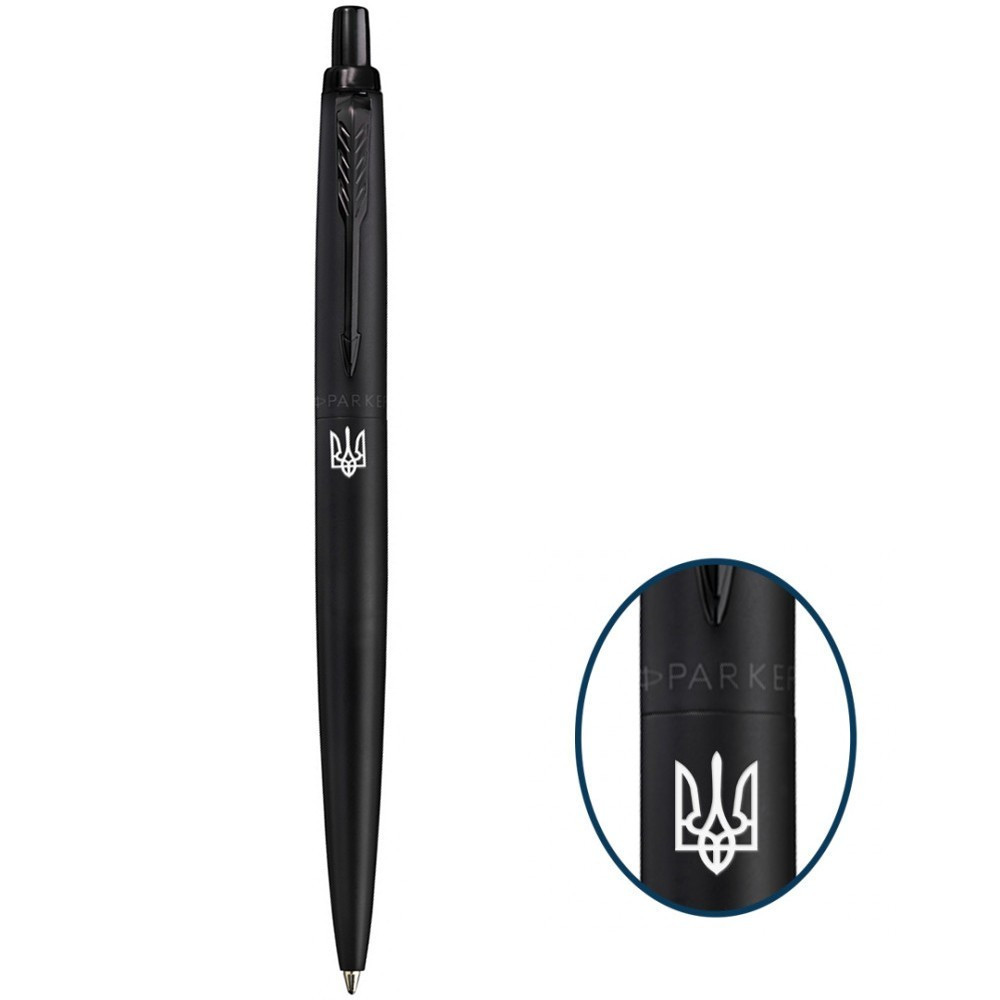 Ручка Parker кулькова JOTTER 17 XL UKRAINE Monochrome Black BT BP Тризуб (12432_TR)