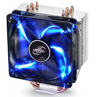 Кулер для процессора Deepcool GAMMAXX 400 V2 Blue, алюминий/медь, 1x120 мм Blue LED, для Intel 115x/1200/1700,