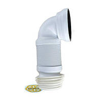 Гофроване з'єднання для унітазу Ø100х460 мм, кут 90 Sanpreis, фото 2