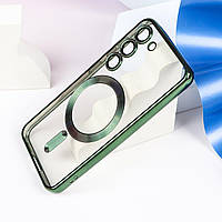 Чехол Shining Chrome Magsafe на Samsung S23 Ultra прозрачный зашита ка