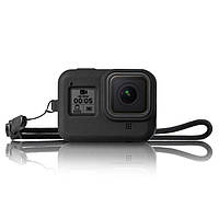 КАЧЕСТВЕННЫЙ Чехол силиконовый Shoot для GoPro Hero 8 Black с ремешком