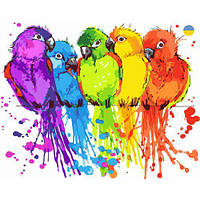 Картина по номерам "Разноцветные попугаи" 40x50 см [tsi234064-TSI]