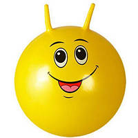 Мяч фитбол "Смайлики" рога, 45 см (желтый) [tsi234650-TSI]