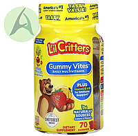 L'il Critters, Gummy Vites, мультивитаминны для детей, 70 жевательных конфет