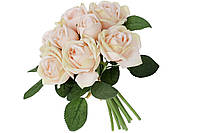 Декоративный букет роз LI100280 BonaDi 25см Бело-Розовый