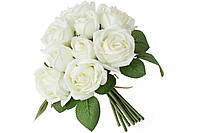 Декоративный букет роз LI100281 BonaDi 25см Белый