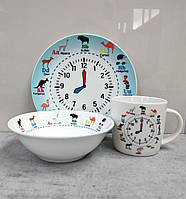 Дитячий набір столового посуду Amusing Clock 3 предмети Milika M0690-KS-2006
