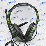Компьютерные геймерские наушники с шумоподавлением и микрофоном проводные игровые с принтом Tucci TC-B14 TUC