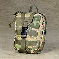 Аптечка подсумок отрывной медицинский ММ14 ВСУ стандарт Укр пиксель ЗСУ, НГУ тактическая, быстрый сброс