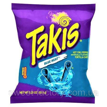 Снеки Takis Blue Heat Hot Chili Tortilla Chips 92g, фото 1