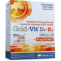 Витамин D3+K2 для спорта Olimp Nutrition Gold Vit D3+K2 2000 IU 60 Caps