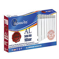 Секція литого радіатора алюмінієвого AQUAVITA 500/80 A6, 16 барів