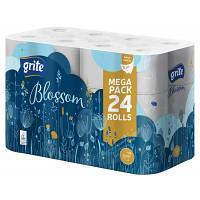 Туалетная бумага Grite Blossom 3 слоя 24 рулона (4770023348712/4770023346763) o