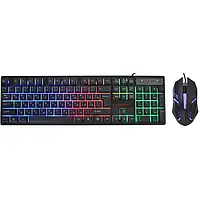 Игровой набор 2 в 1 Клавиатура и мышка с подсветкой RGB UKC HK-6300TZ