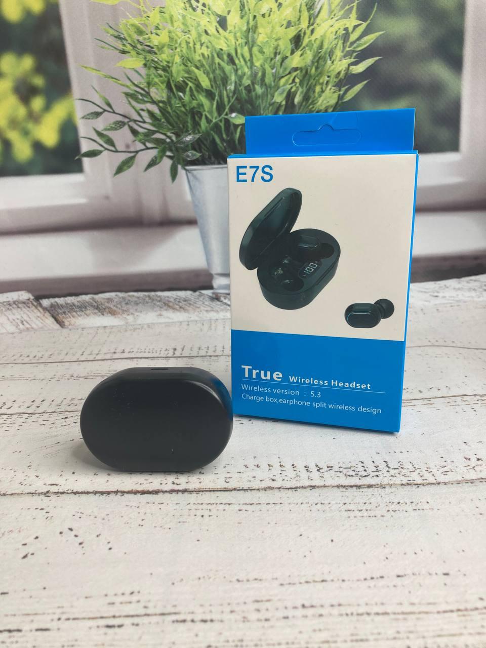 Бездротові Вакуумні Bluetooth навушники СТЕРЕО гарнітура TWS E7S Чорні бобма - фото 4 - id-p2105207017